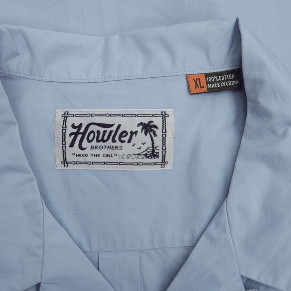 NWT Howler Bros Shores Club Shirt Niagara Mens Blue Button Up Short Sleeve XL - Picture 10 of 12